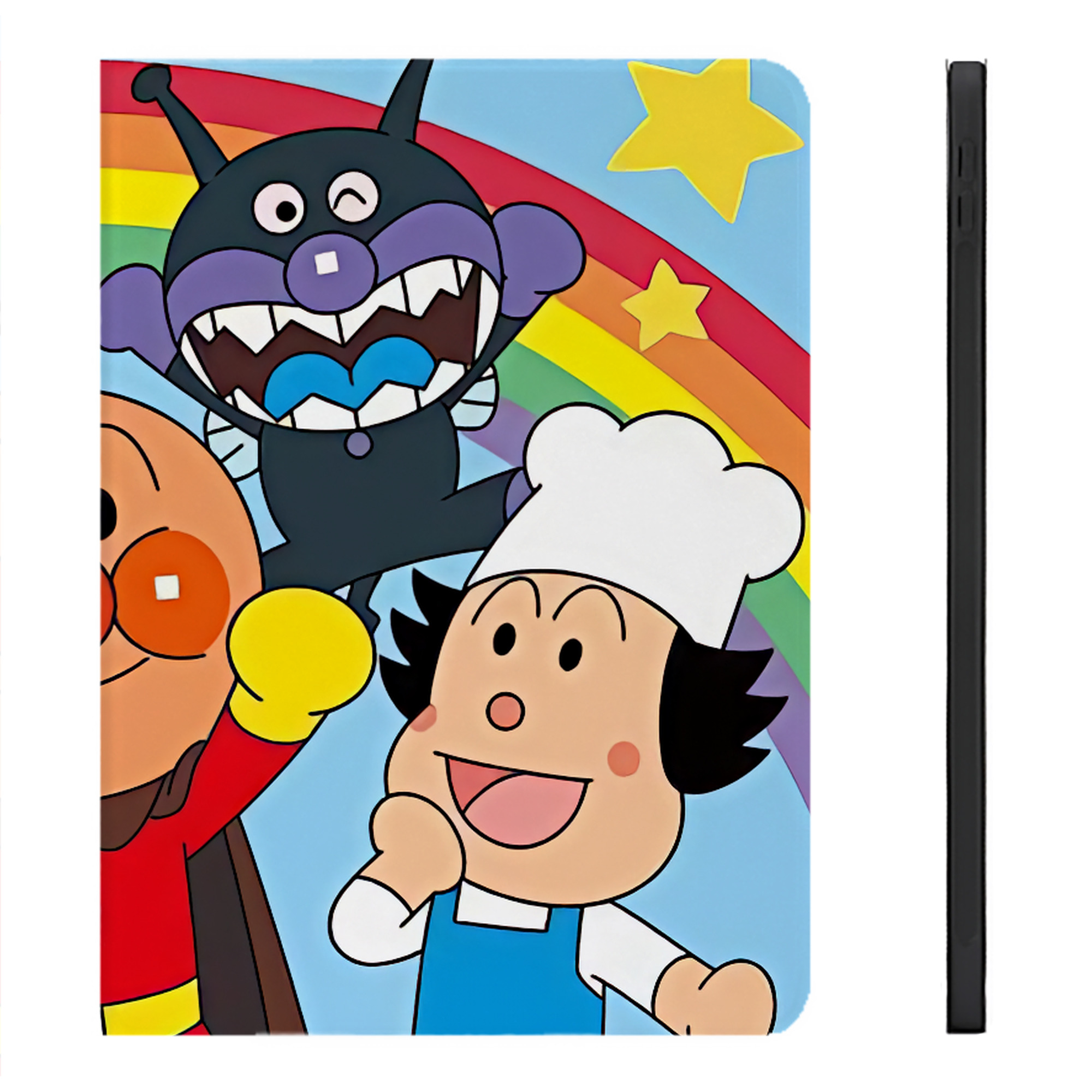 （画像用） アンパンマン Anpanman IPadケース ペンホルダー付き ブックスタイルデザイン